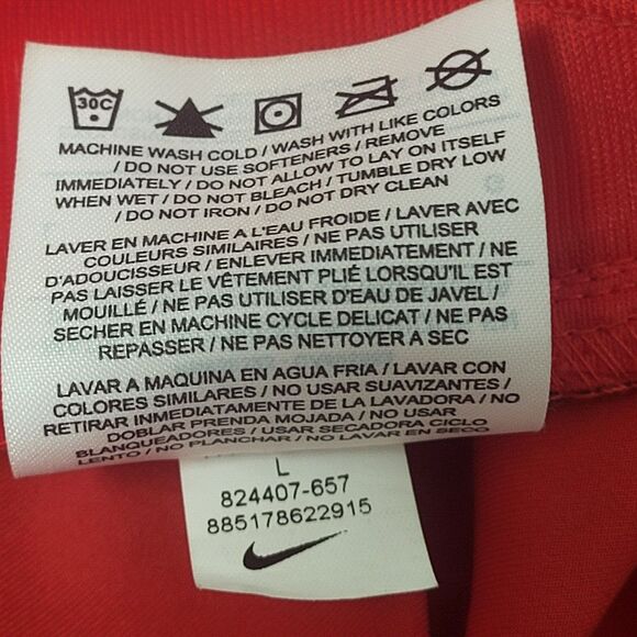 Nike Dri fit Red Full Zip Lightweight Jacket Size Boys Large Houston Basketball - Picture 7 of 7